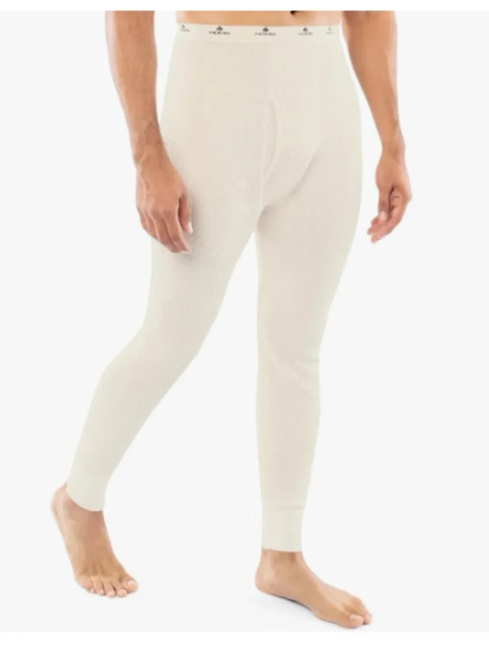 Indera Men's Heavyweight Cotton Waffle Long Johns Thermal Underwear Bottom - L
